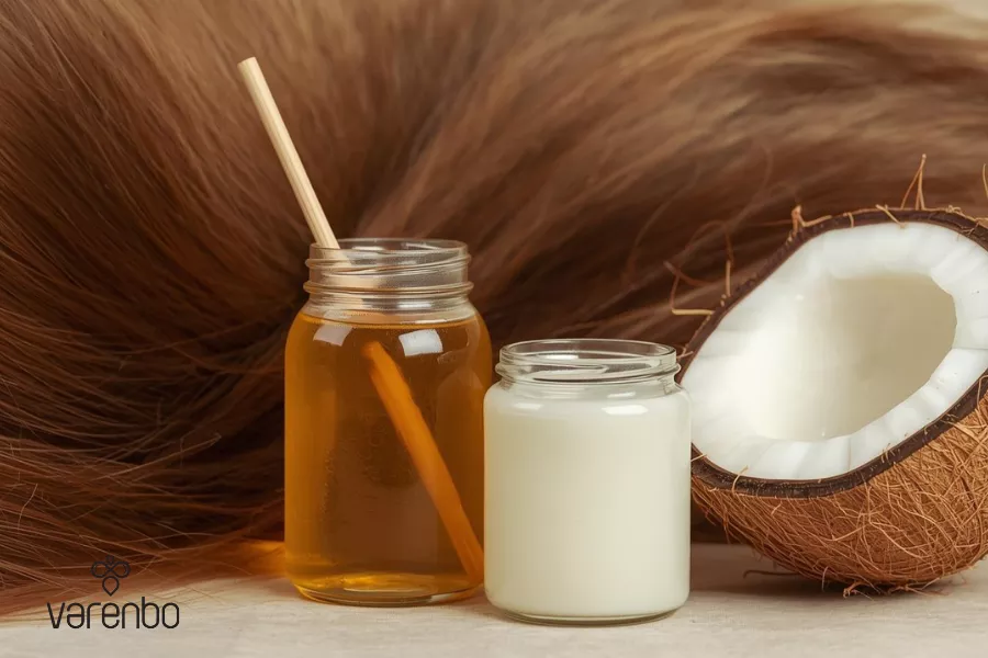 عسل و روغن نارگیل