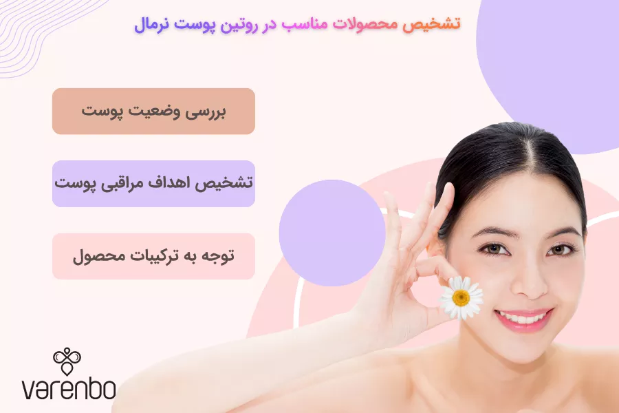 انتخاب محصولات مناسب در روتین مراقبت از پوست نرمال