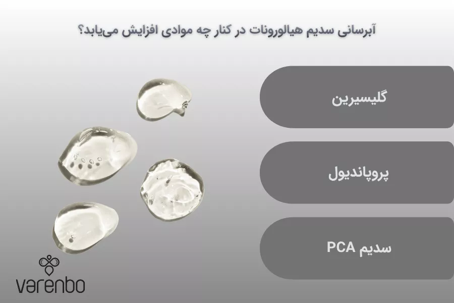 آبرسانی سدیم هیالورونات در کنار چه موادی افزایش می یابد؟